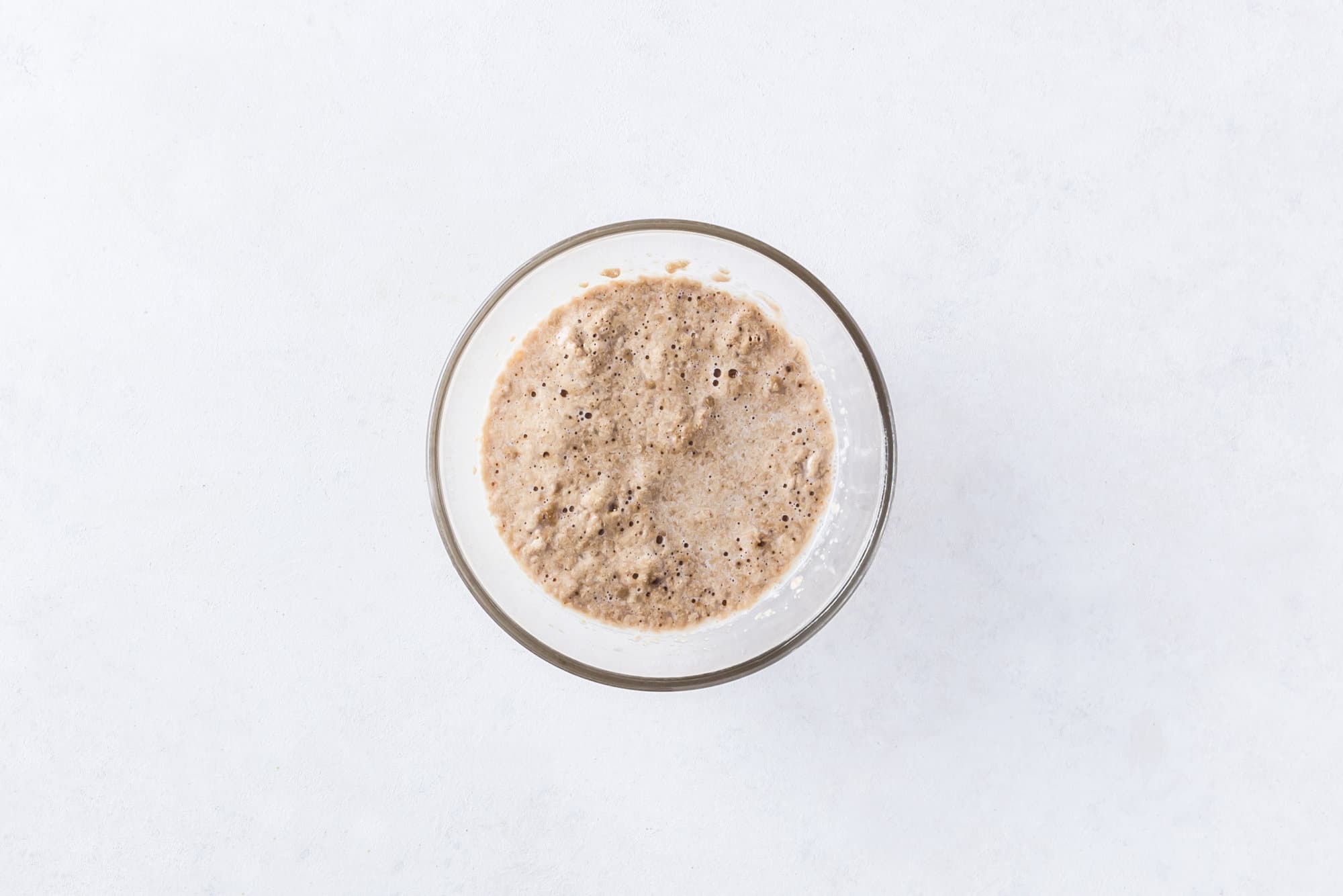 Yeast in a glass bowl.