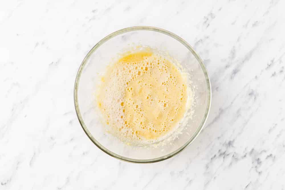 batter starter in a glass bowl.