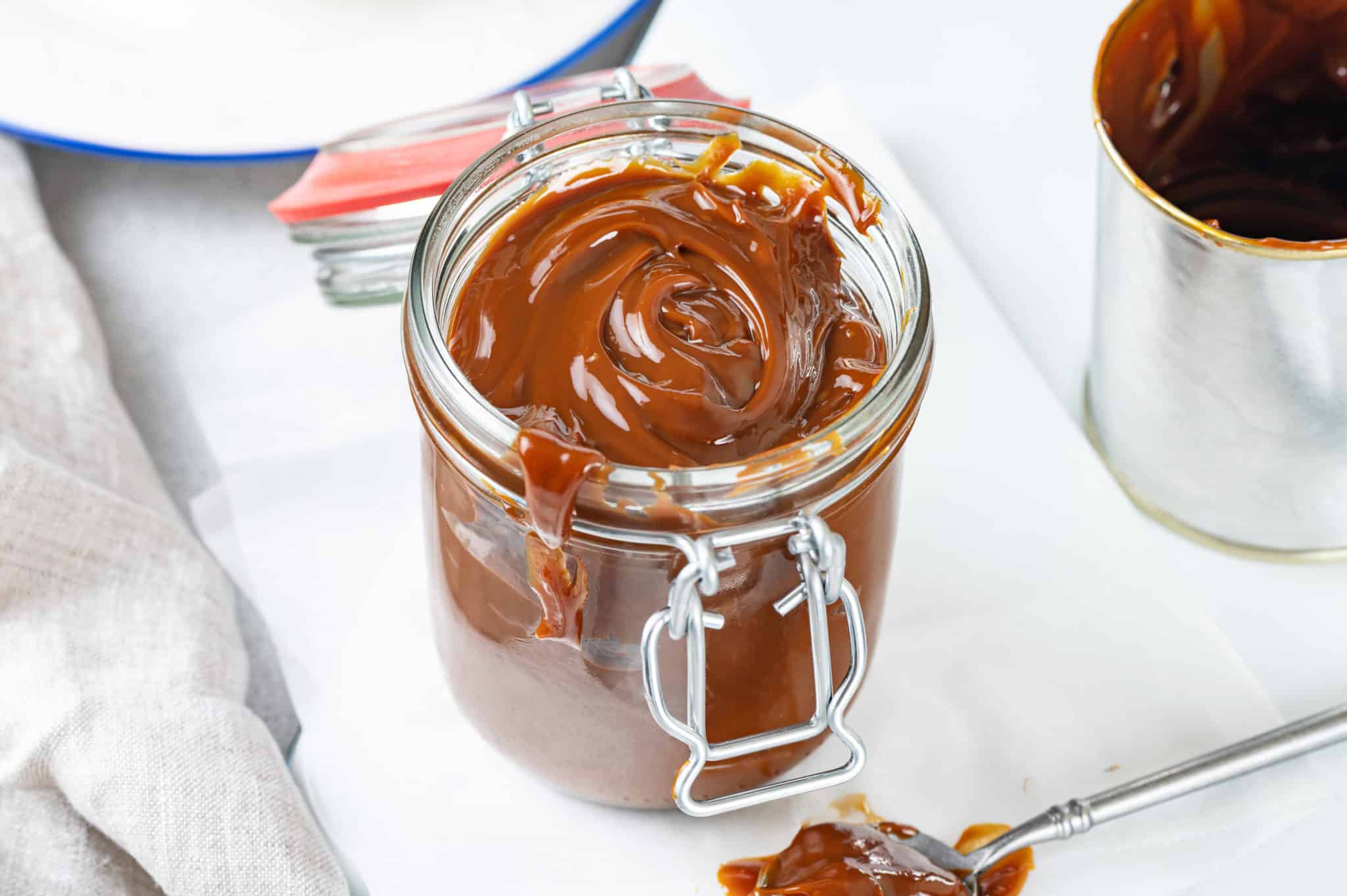 Dulce de leche in a jar.