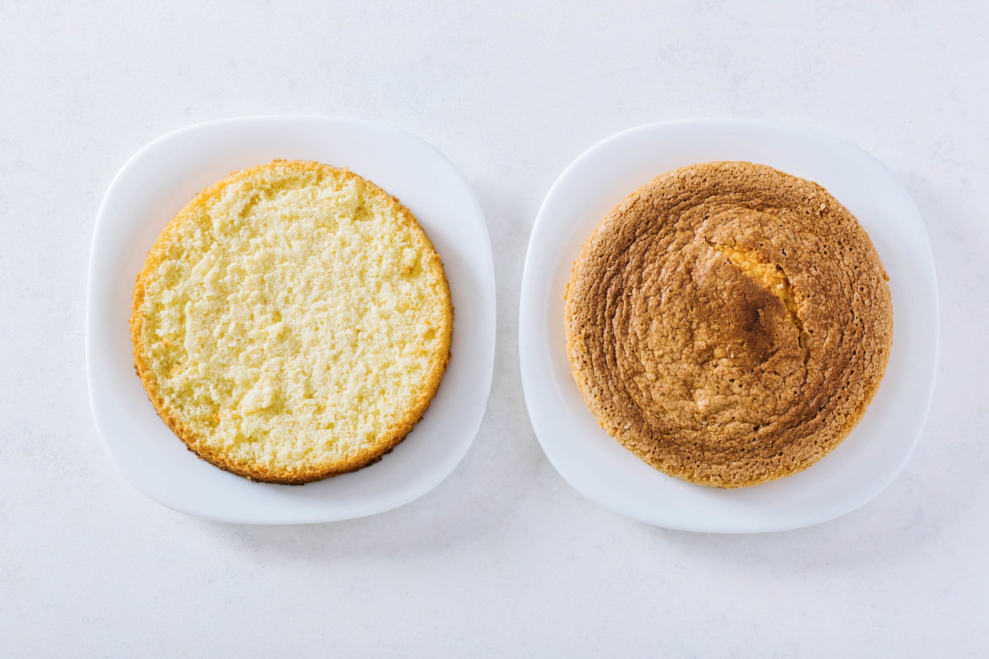 mandarin-mousse-cake-layers-on-white-plates