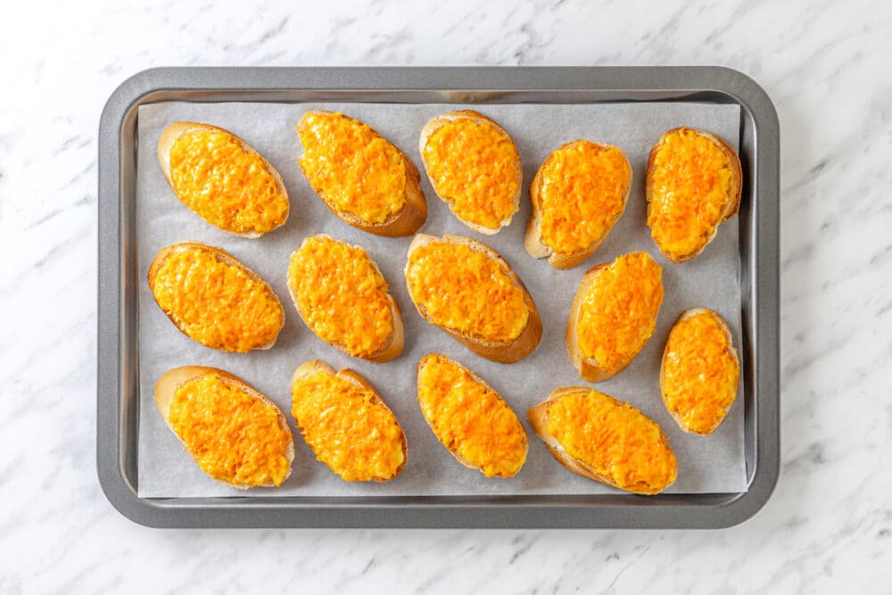 baked carrot melt appetizer slices.