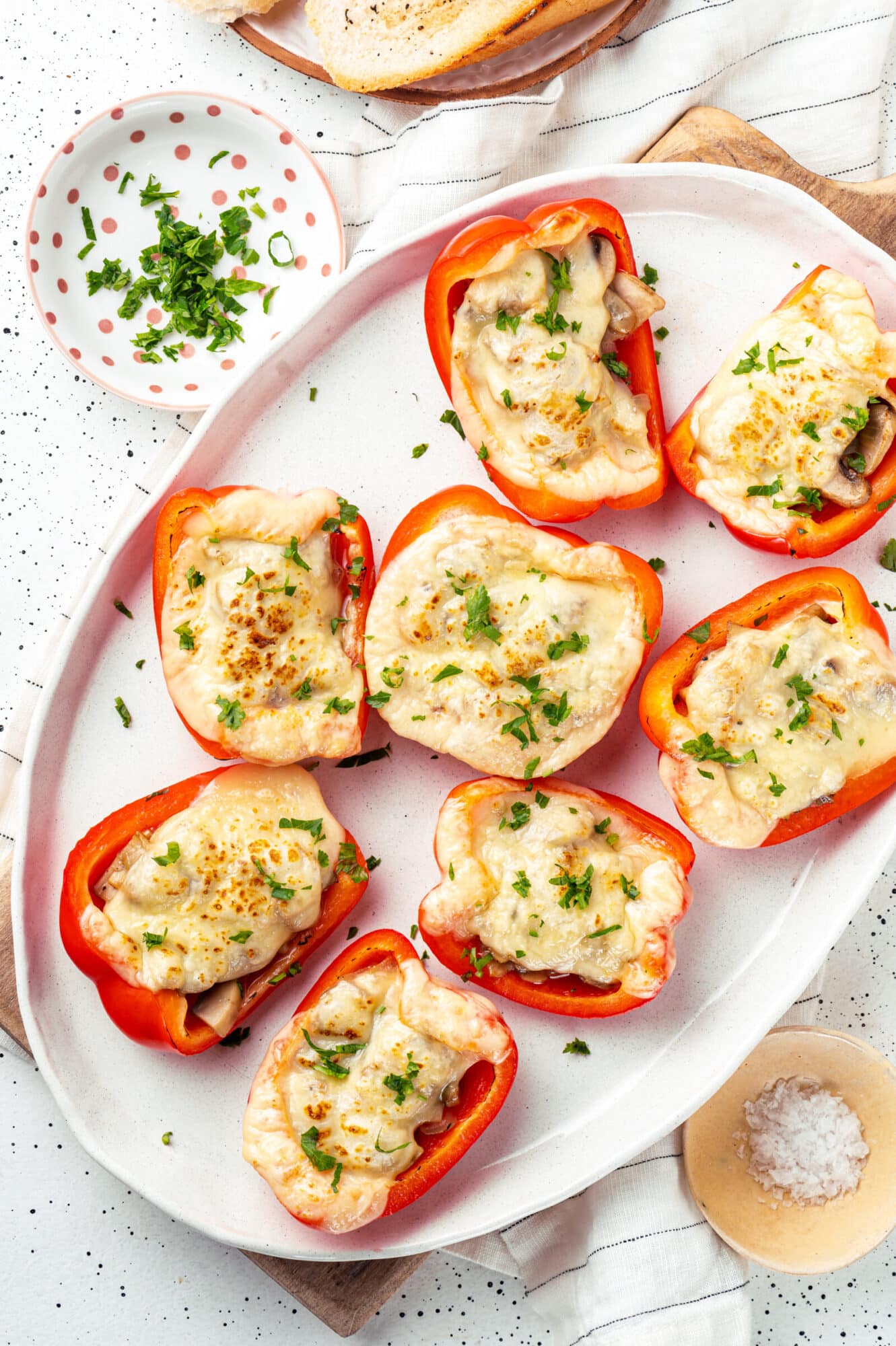 baked red stuffed bell peppers with mushrooms 1331x2000