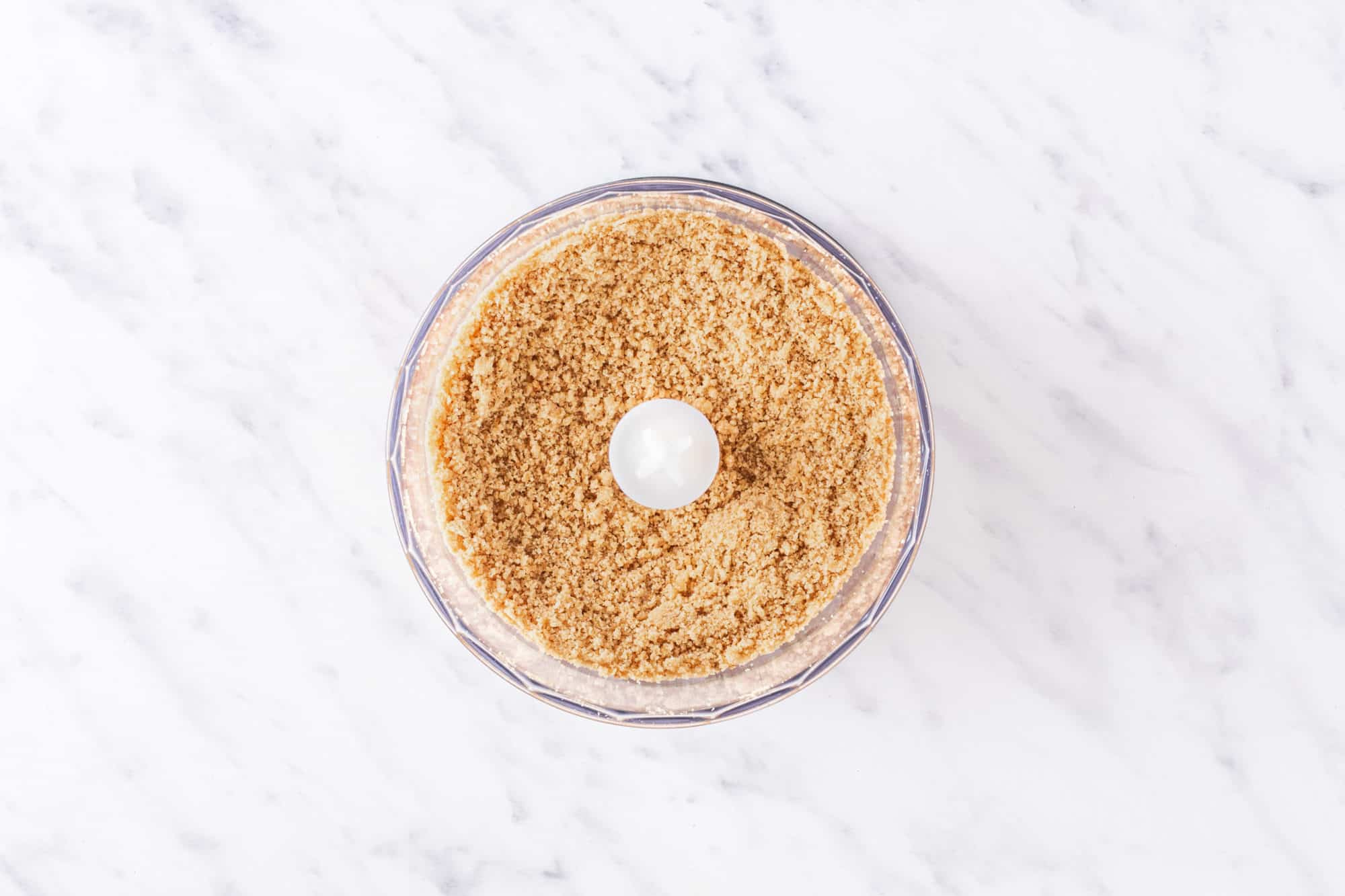 crushed graham crackers blended in a food processor.