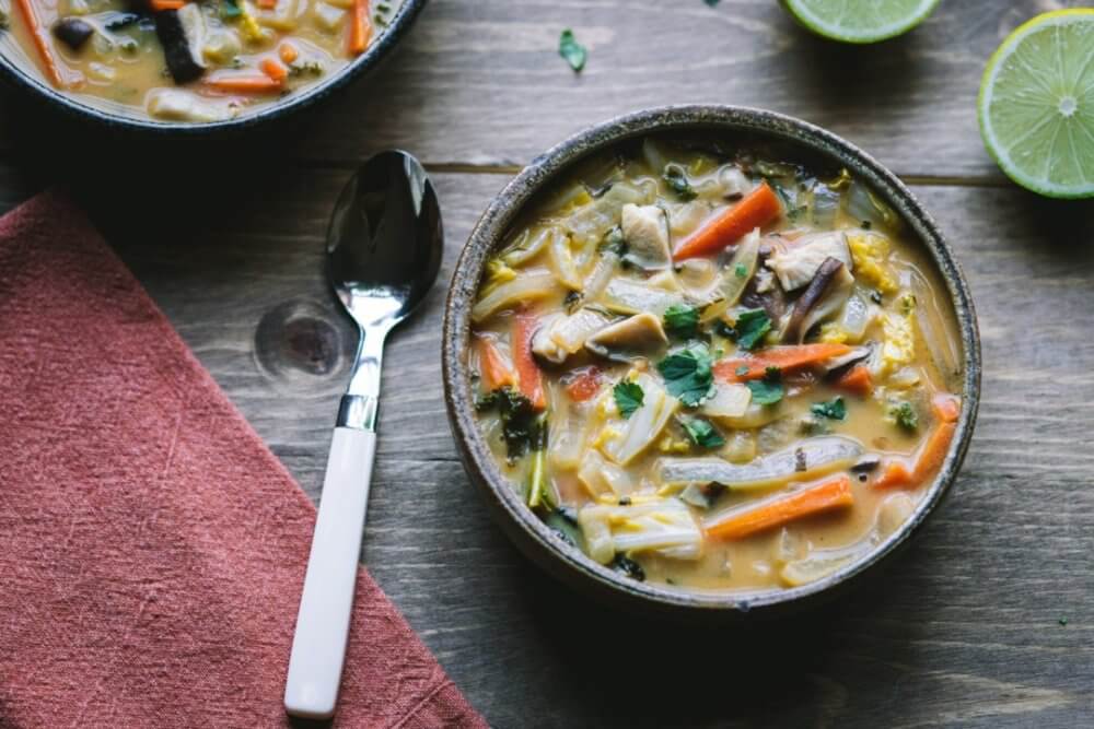 Quick One Pot Thai Coconut Vegetable Soup