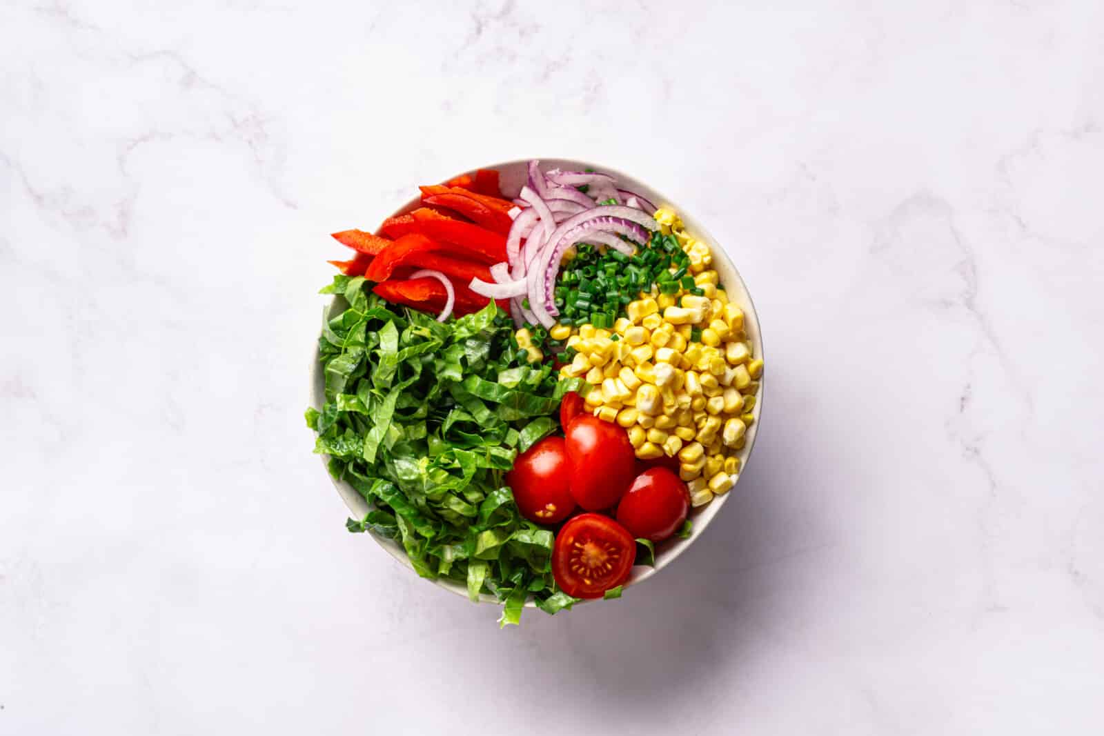 corn salad in a bowl