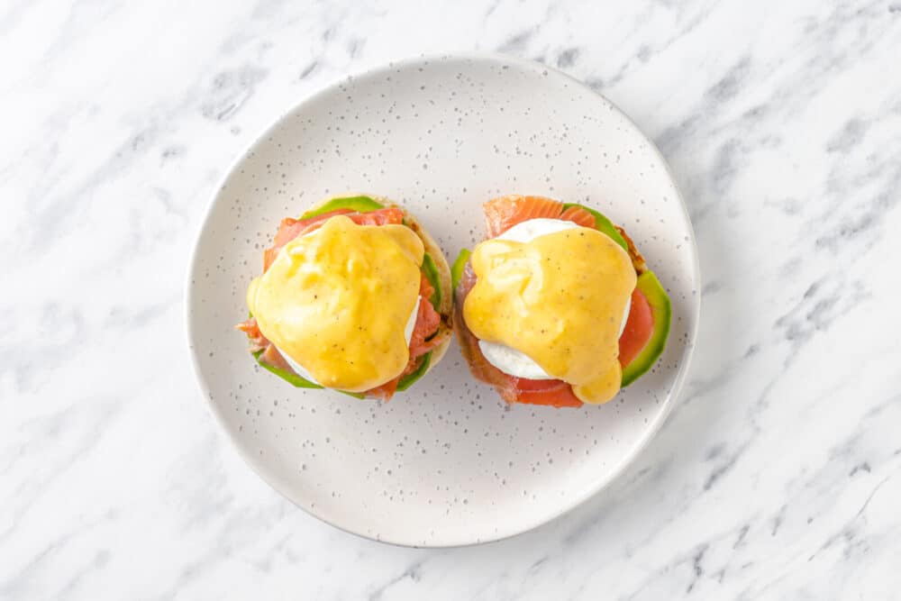 Eggs Benedict with Salmon sauce 1000x667