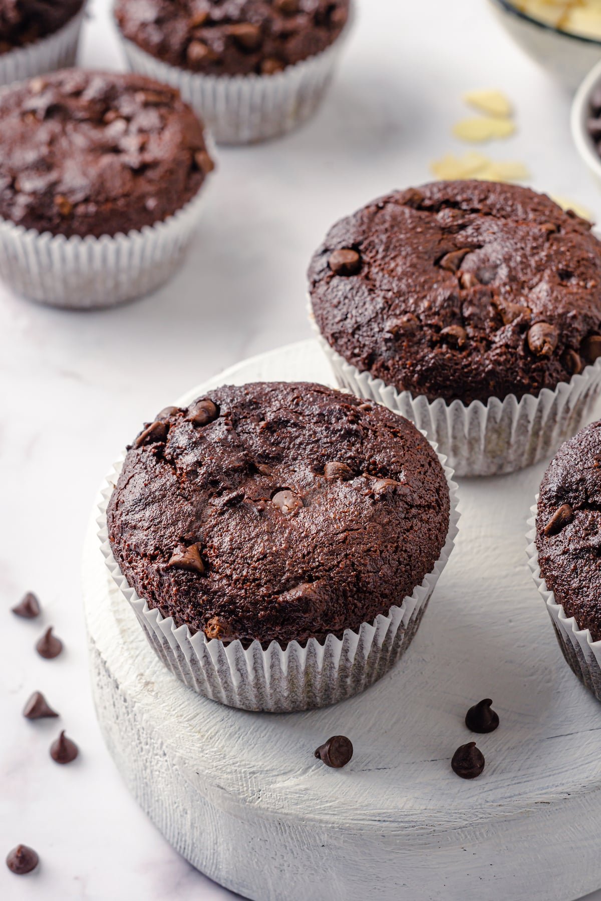 gf chocolate muffins with chocolate chips