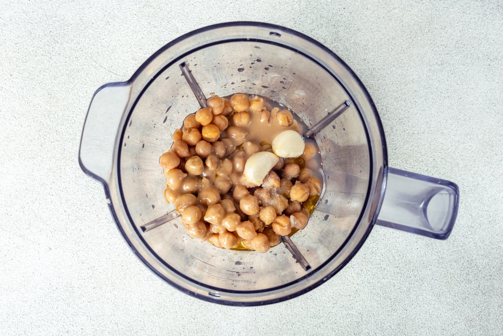 Ingredients in a blender.