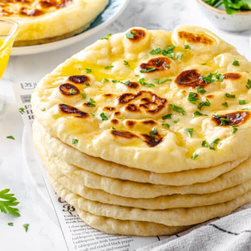 Naan Bread with parsely and butter 500x500